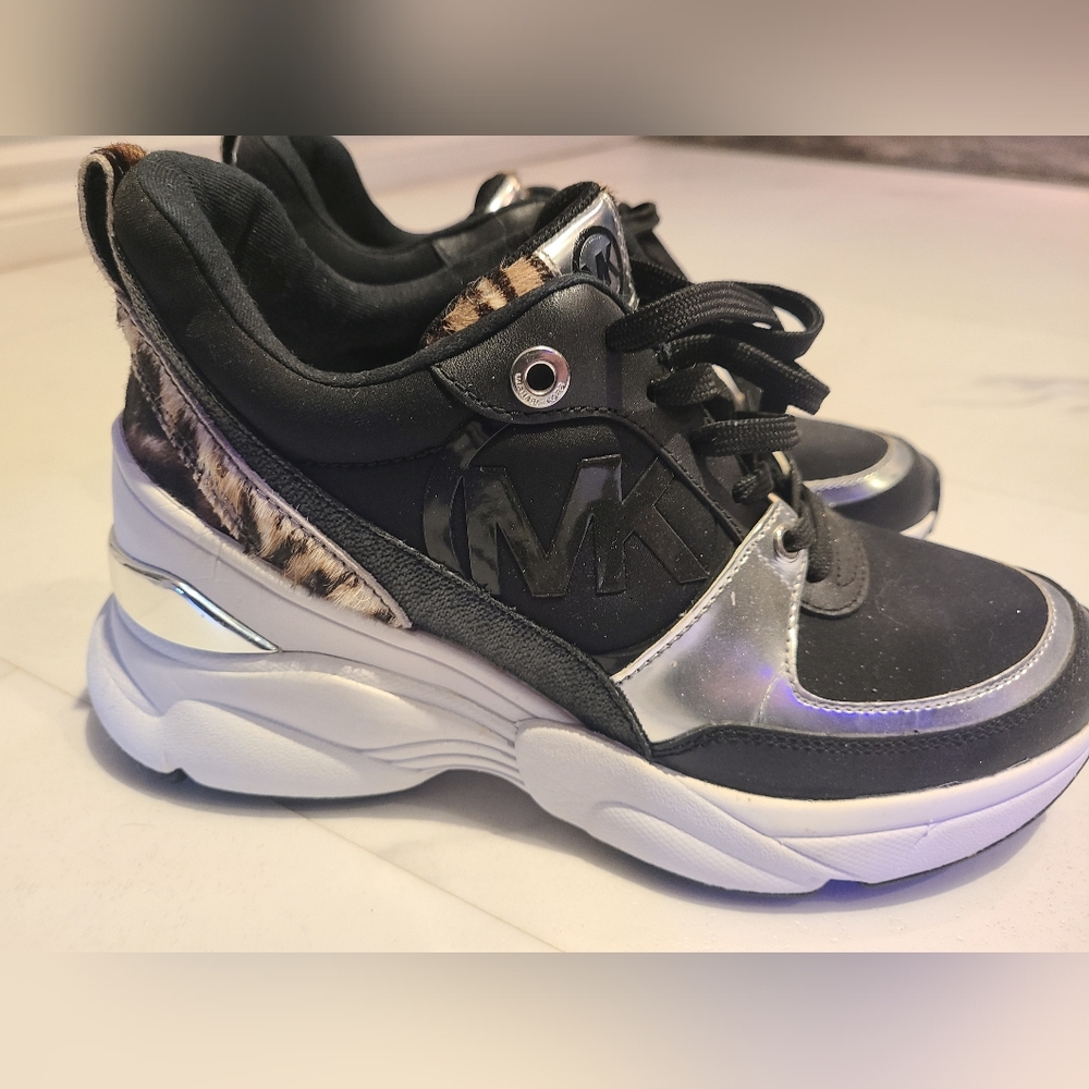 Michael Kors Black and Silver Sneakers